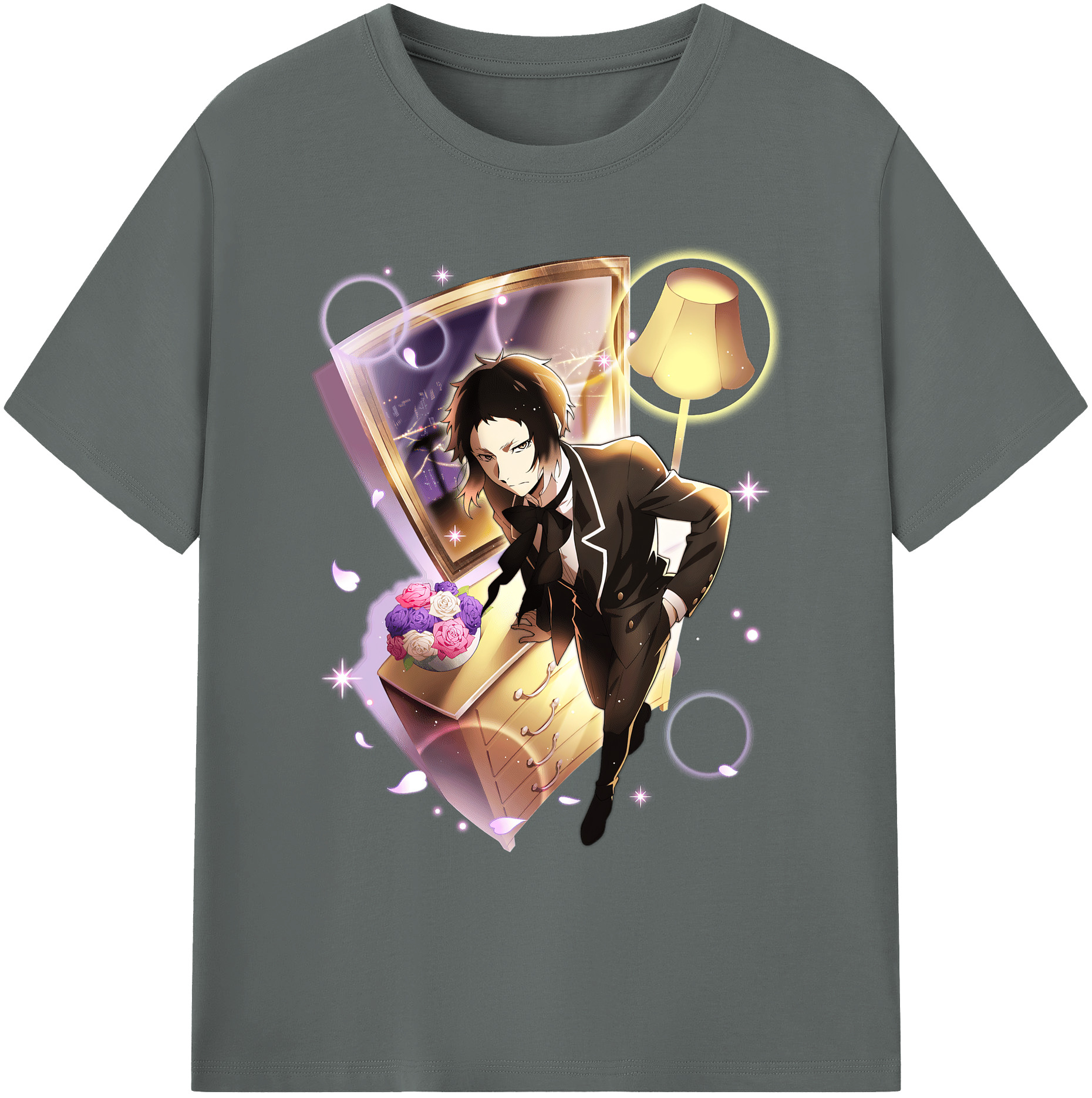 （画像用） 文豪ストレイドッグス Bungo Stray Dogs 綿100％ メンズ半袖Tシャツ｜肌触りやわらか＆通気性